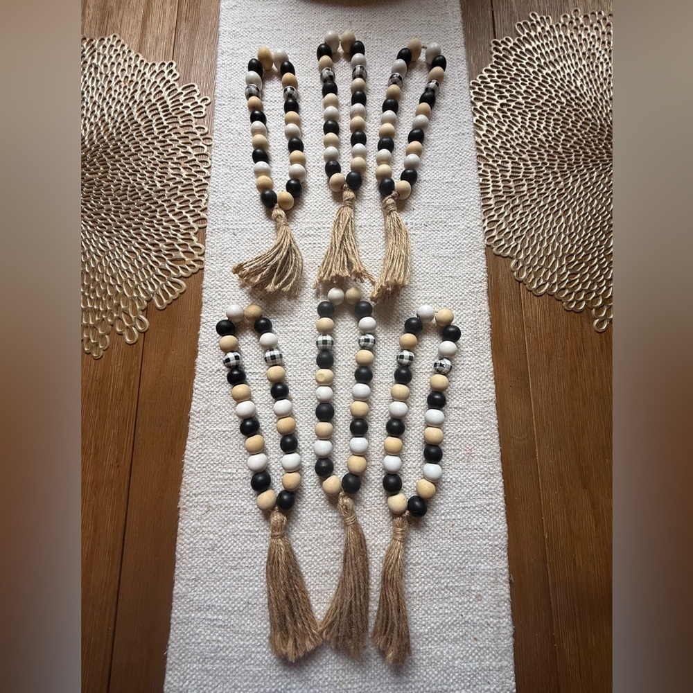 Boho Beaded Tassel Garland